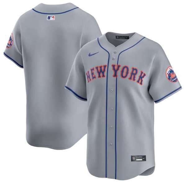 Men's New York Mets Blank 2024 Gray Away Limited Stitched Baseball Jersey Dzhi,We sell and wholesale Men's New York Mets Blank 2024 Gray Away Limited Stitched Baseball Jersey Dzhi on line form chian!